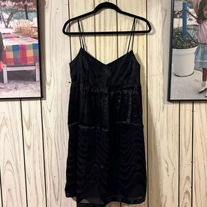 BCBG max azria black silk dress size 8